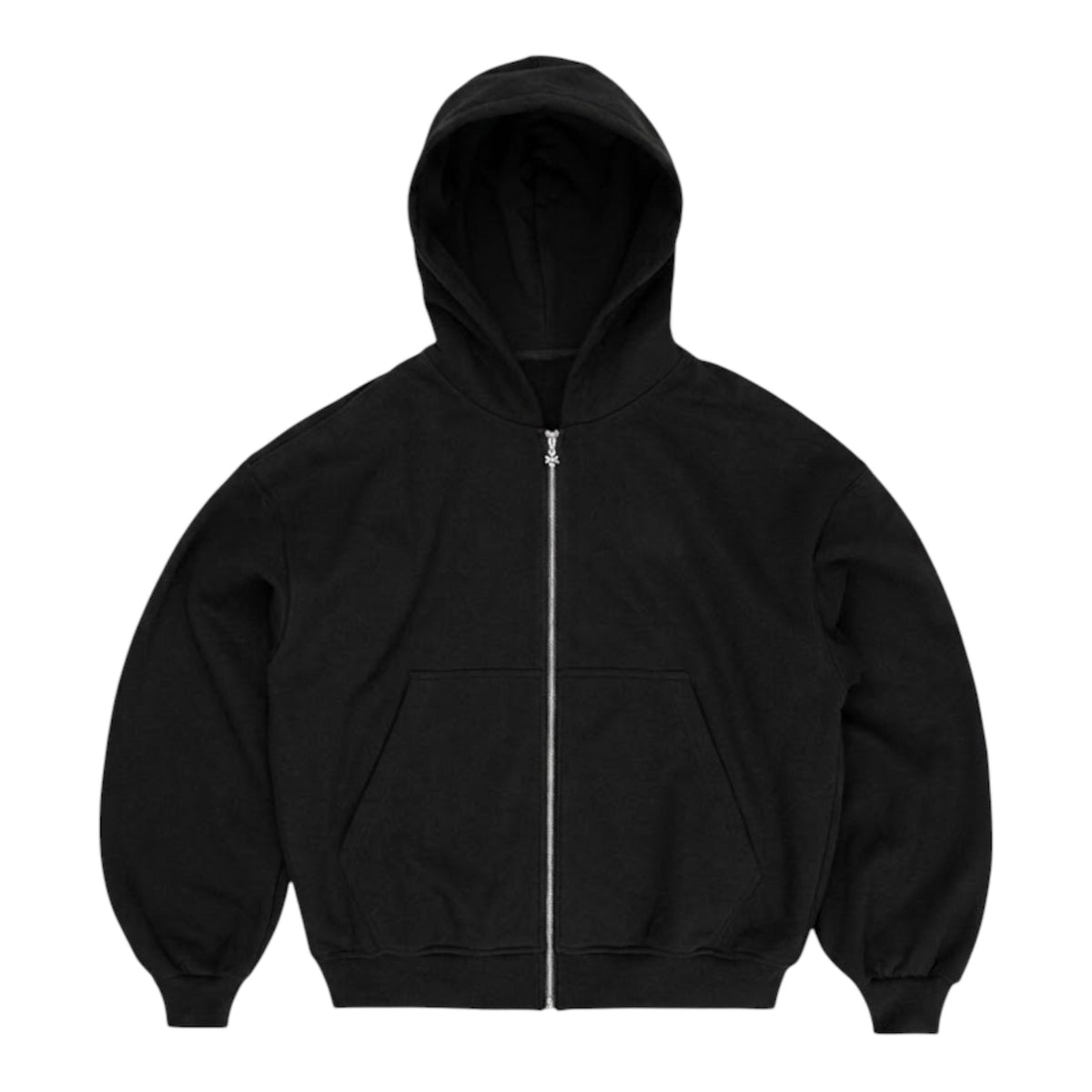 BASIC HOODIE ZIP  (BLACK)
